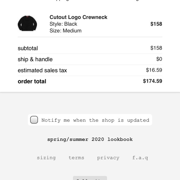 Supreme ss20 cutout box logo crew neck - Picture 8 of 8